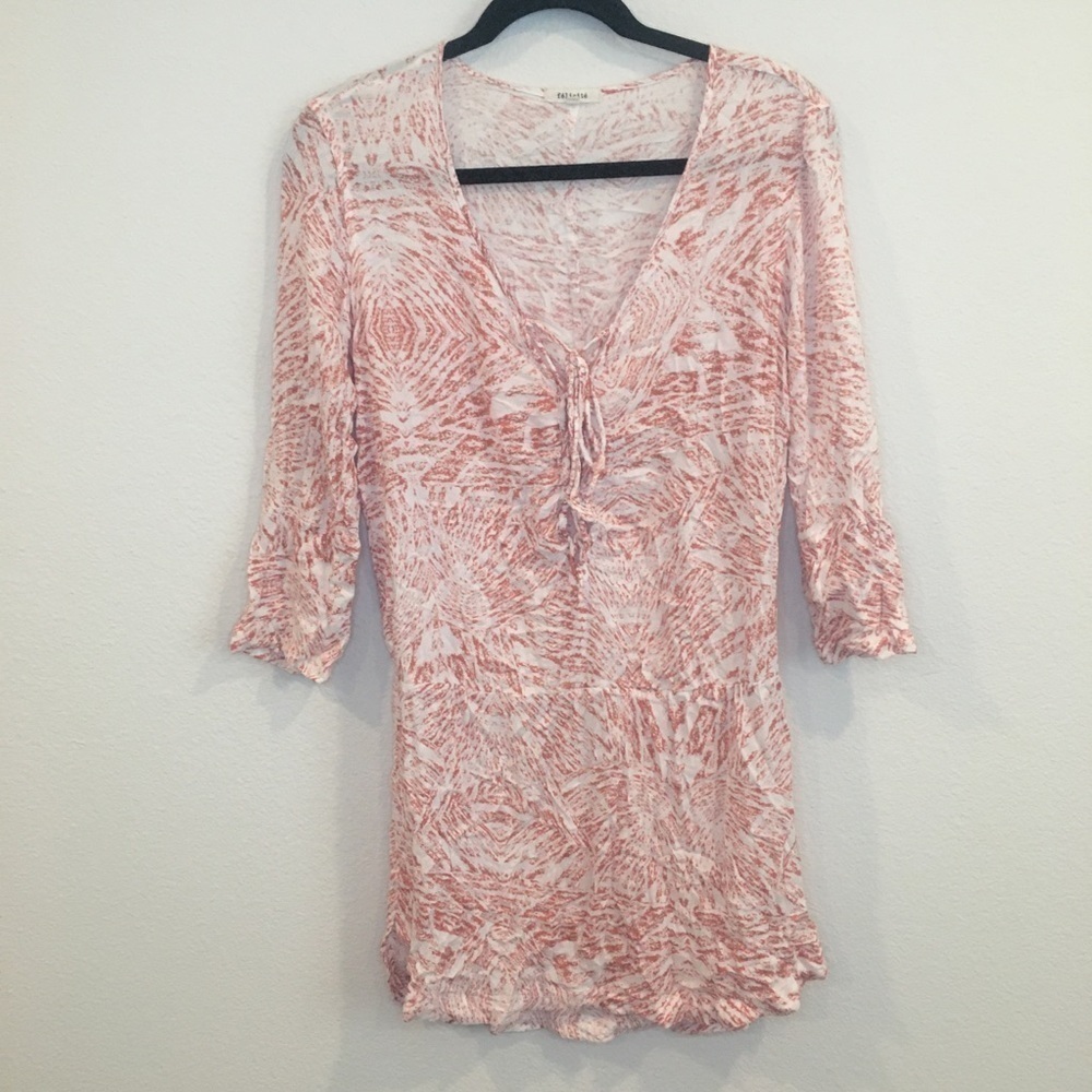 Felicite orange and white light weight dress
